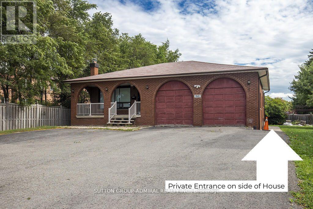A house with a private entrance on the side.