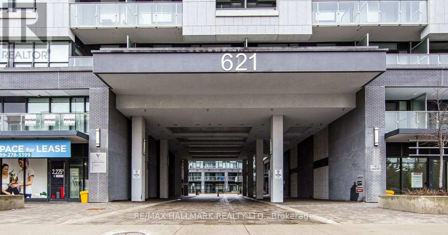 A large building with the number 621 on it.