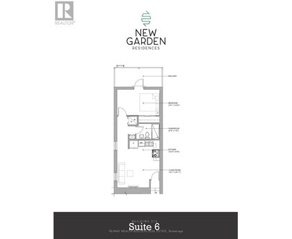 A floor plan for a suite in a building.
