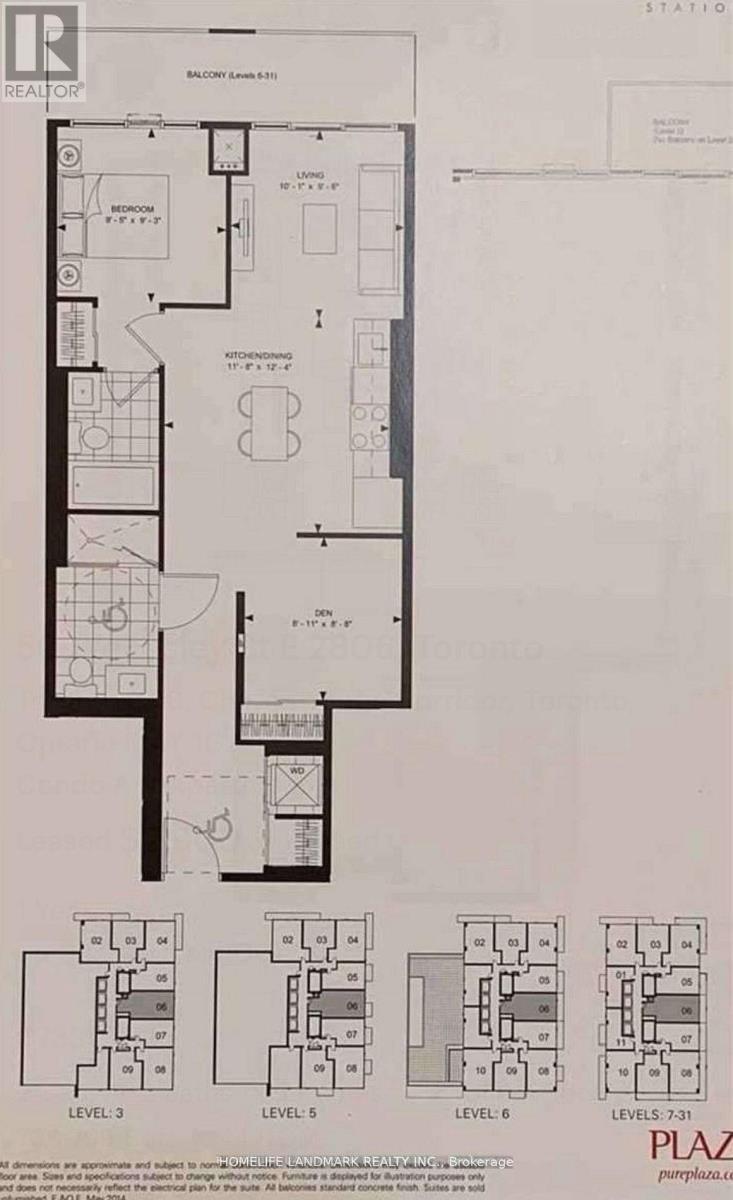 A floor plan for a building with multiple levels and rooms is shown.