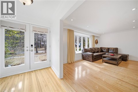 A living room with a couch and a coffee table.
