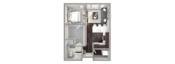 1 Bed/1 Bath - E