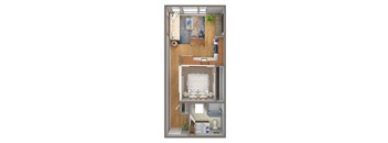1 Bed/1 Bath Open - H