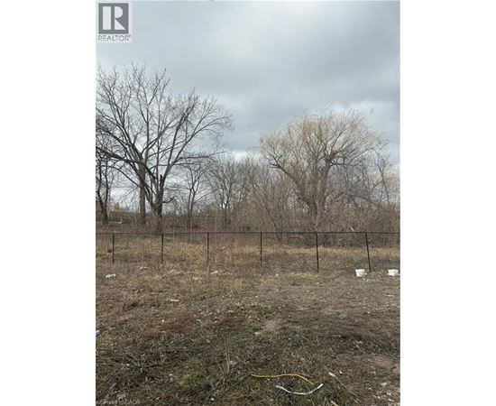 A field with a fence and trees in the background.