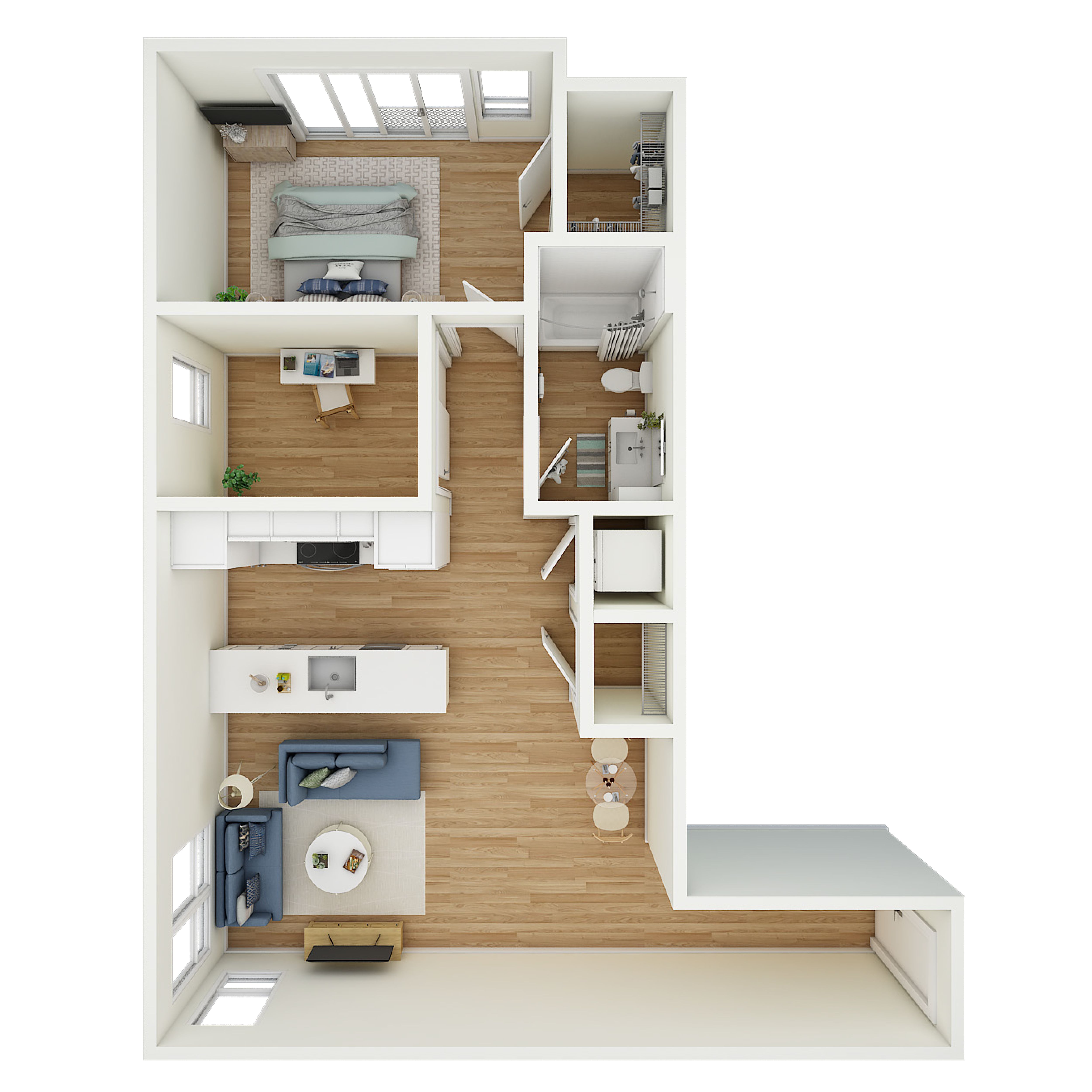 1 Bed 1 Bath + Den - MFTE - a85.1