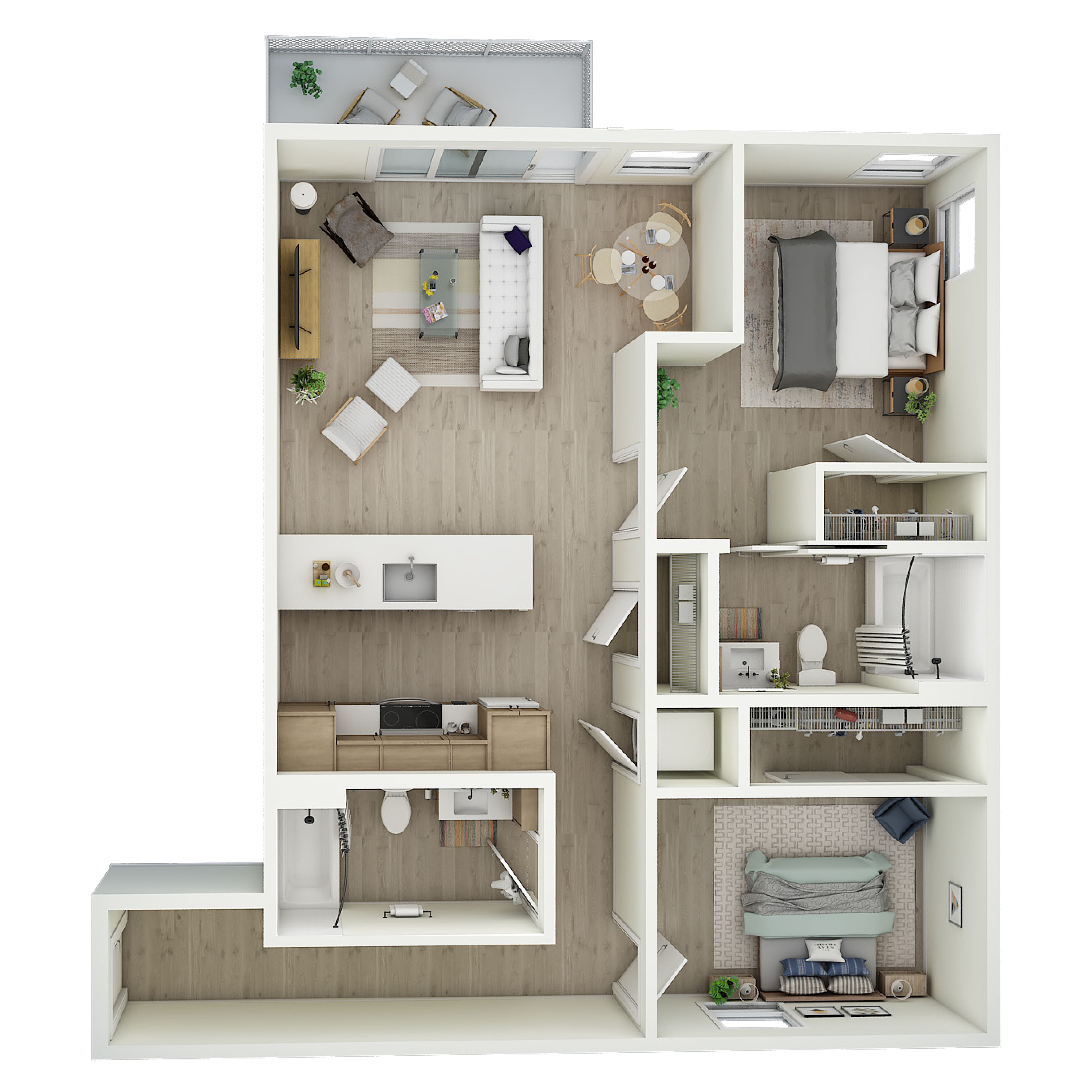 2 Bed 2 Bath - b1.2