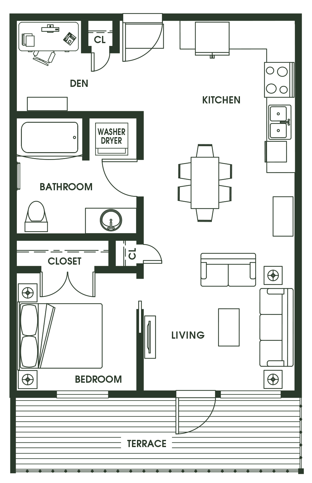 1 Bed 1 Bath A7