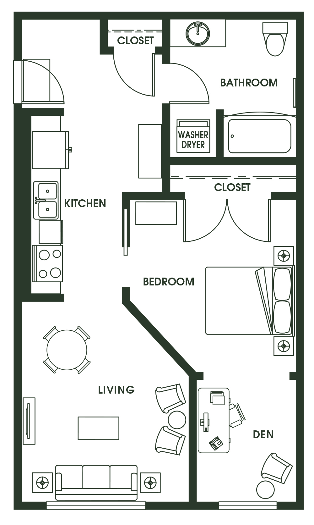 1 Bed 1 Bath A8