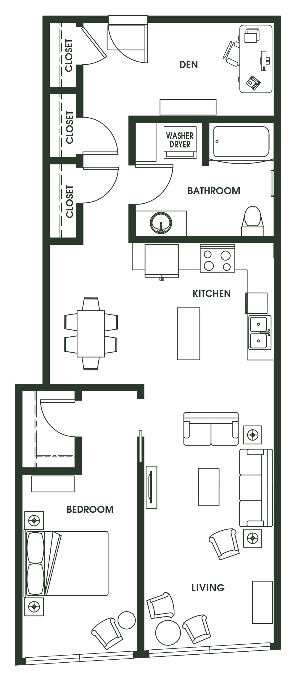 1 Bed + Den A9