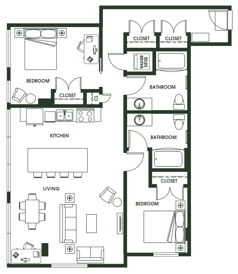 2 Bed 2 Bath B10