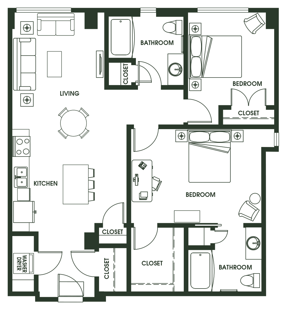 2 Bed 2 Bath B12