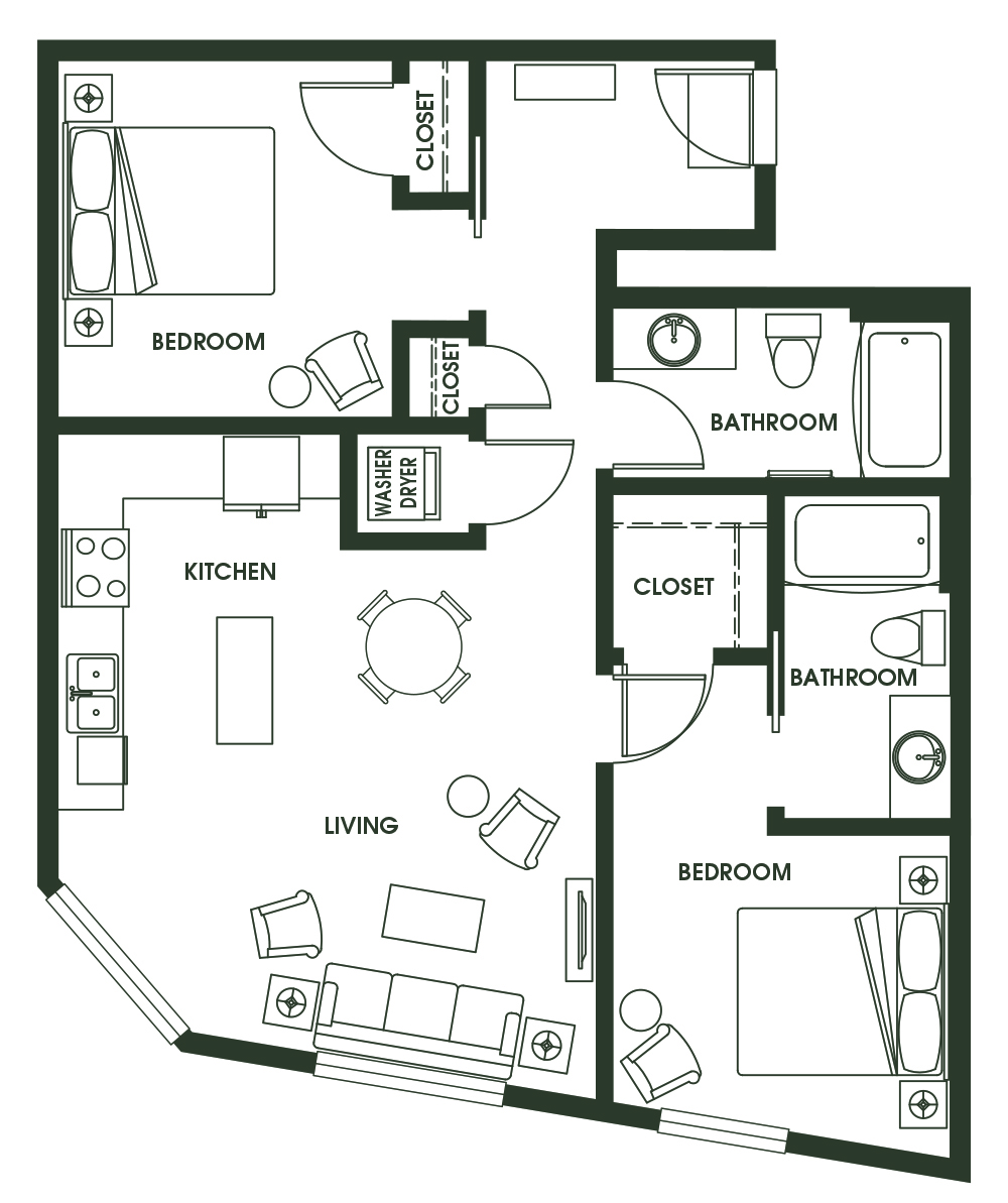 2 Bed 2 Bath B3
