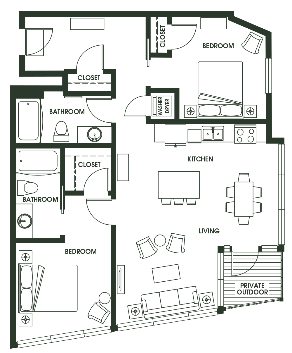 2 Bed 2 Bath B7