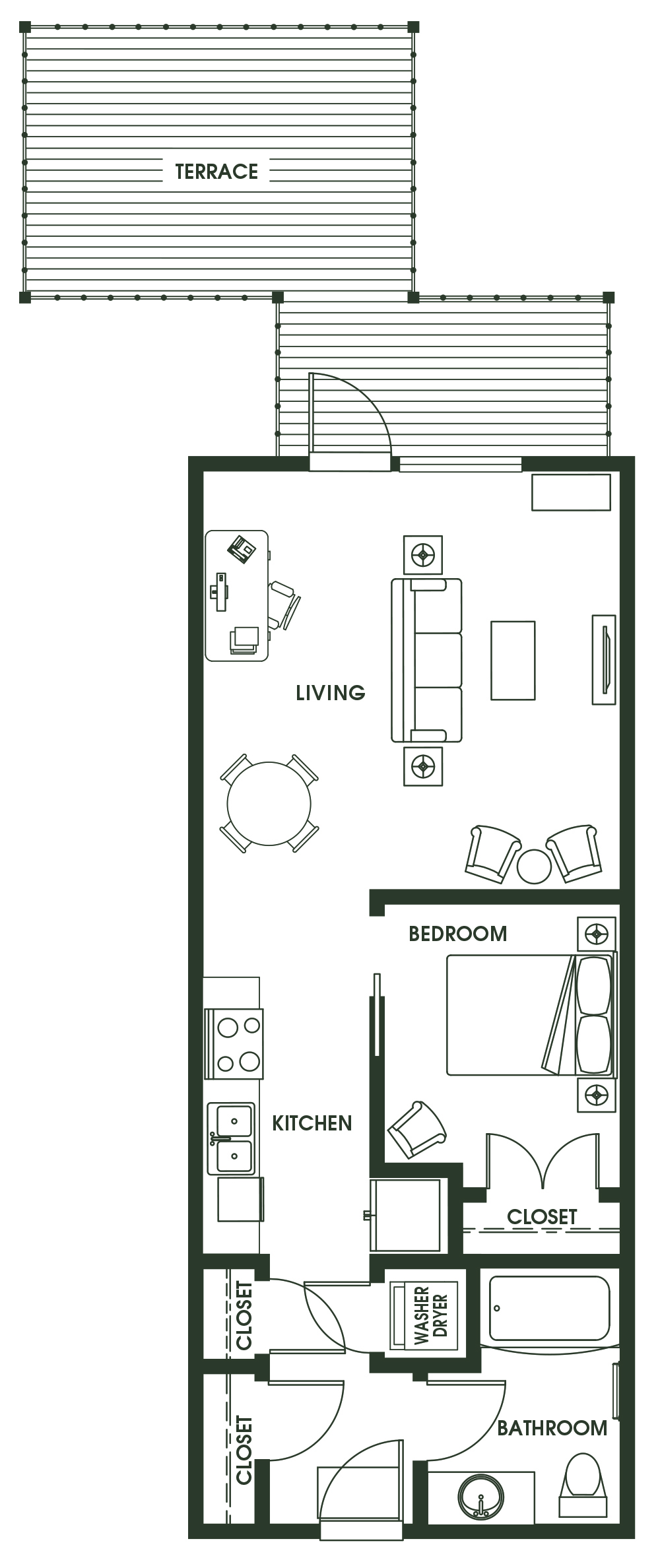Open 1 Bed O1