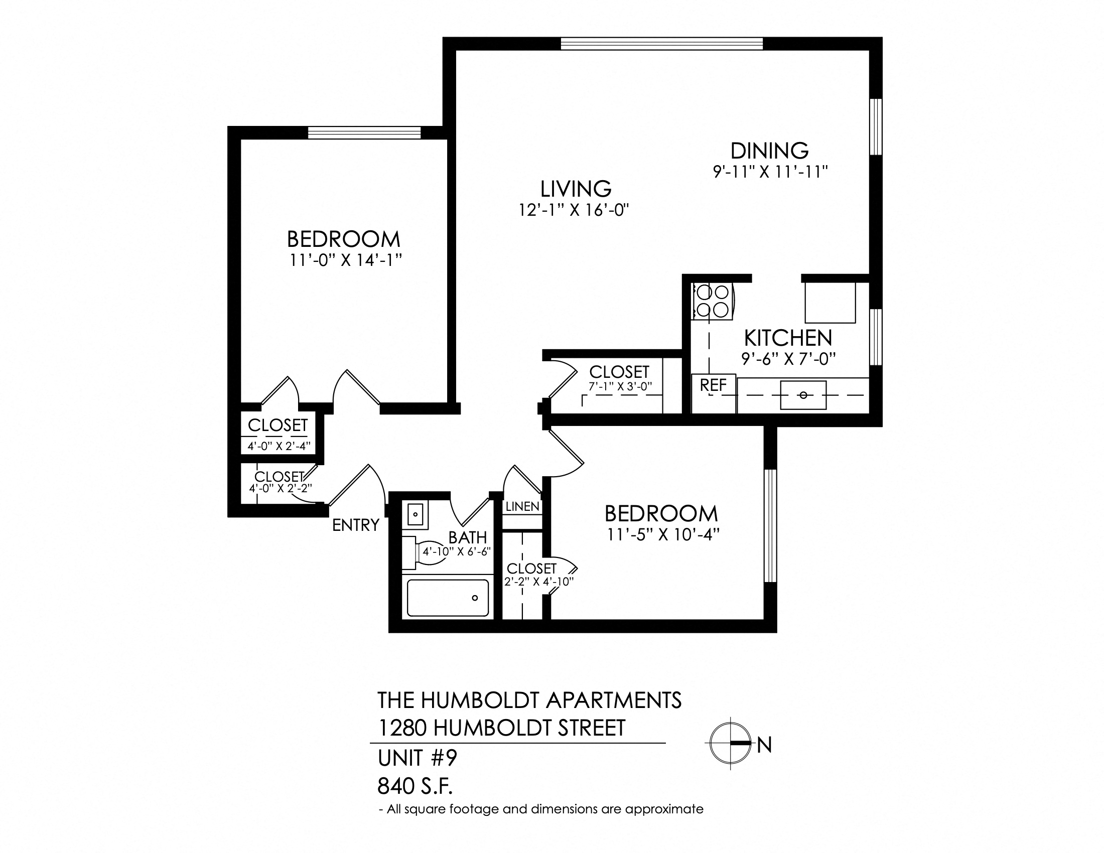 2 Bed x 1 Bath