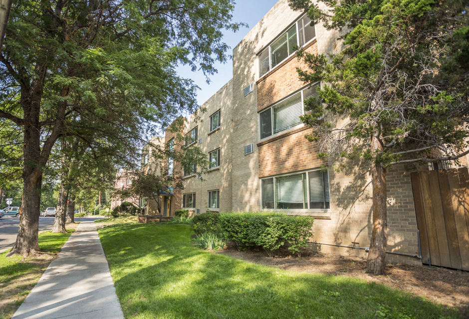 our apartments are located in a quiet neighborhood with a sidewalk