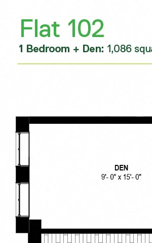 Flat 102 Floorplan Flat 102 Floorplan at Verde Pointe