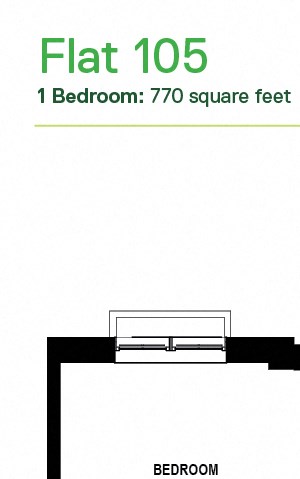 Flat 105 Floorplan Flat 105 Floorplan at Verde Pointe