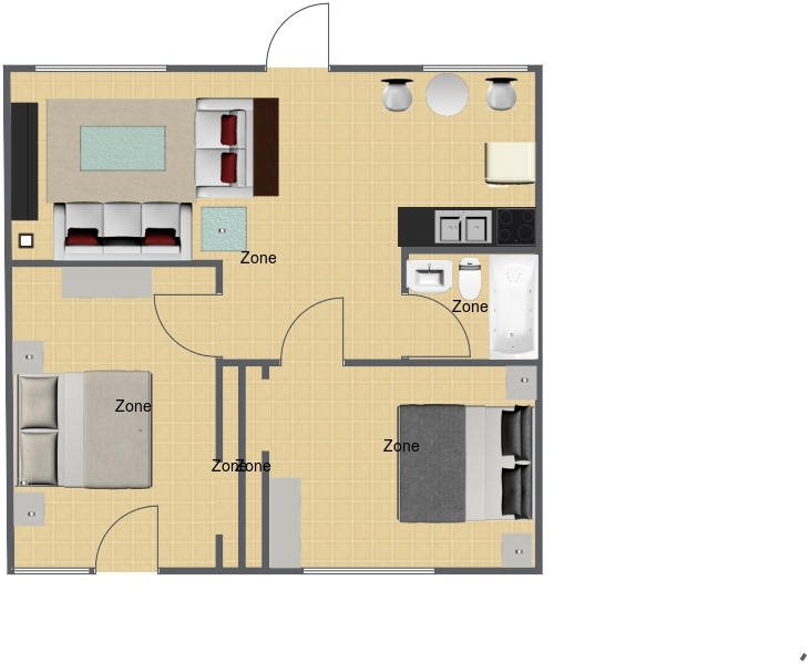 The Orange Blossom Floor Plan 1