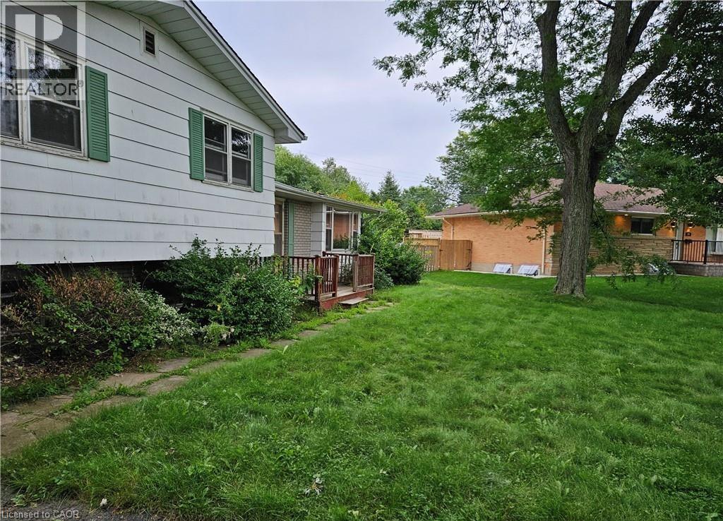 A white house with green shutters and a tree in the yard.