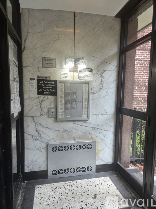 A sign in a hallway states that all elevators are out of service.