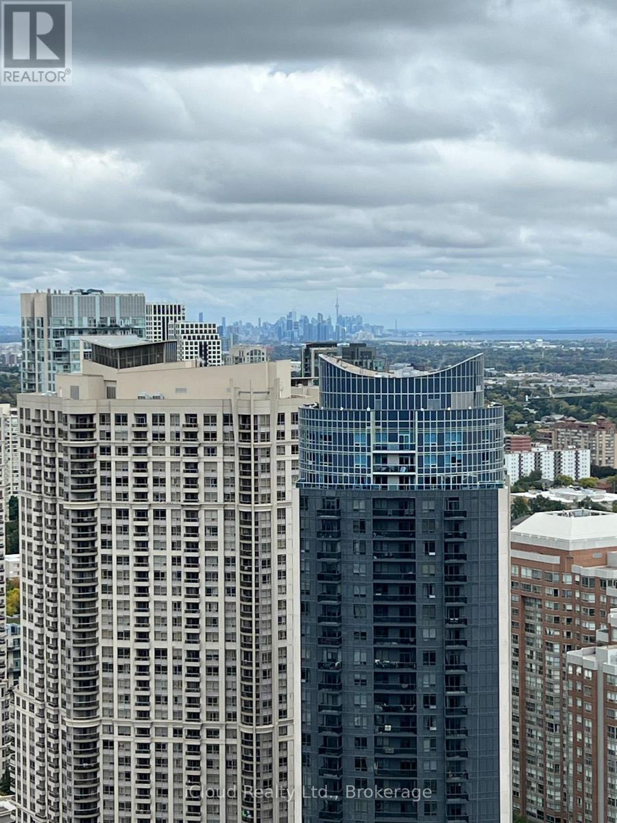 A cityscape with a view of the city skyline in the distance.