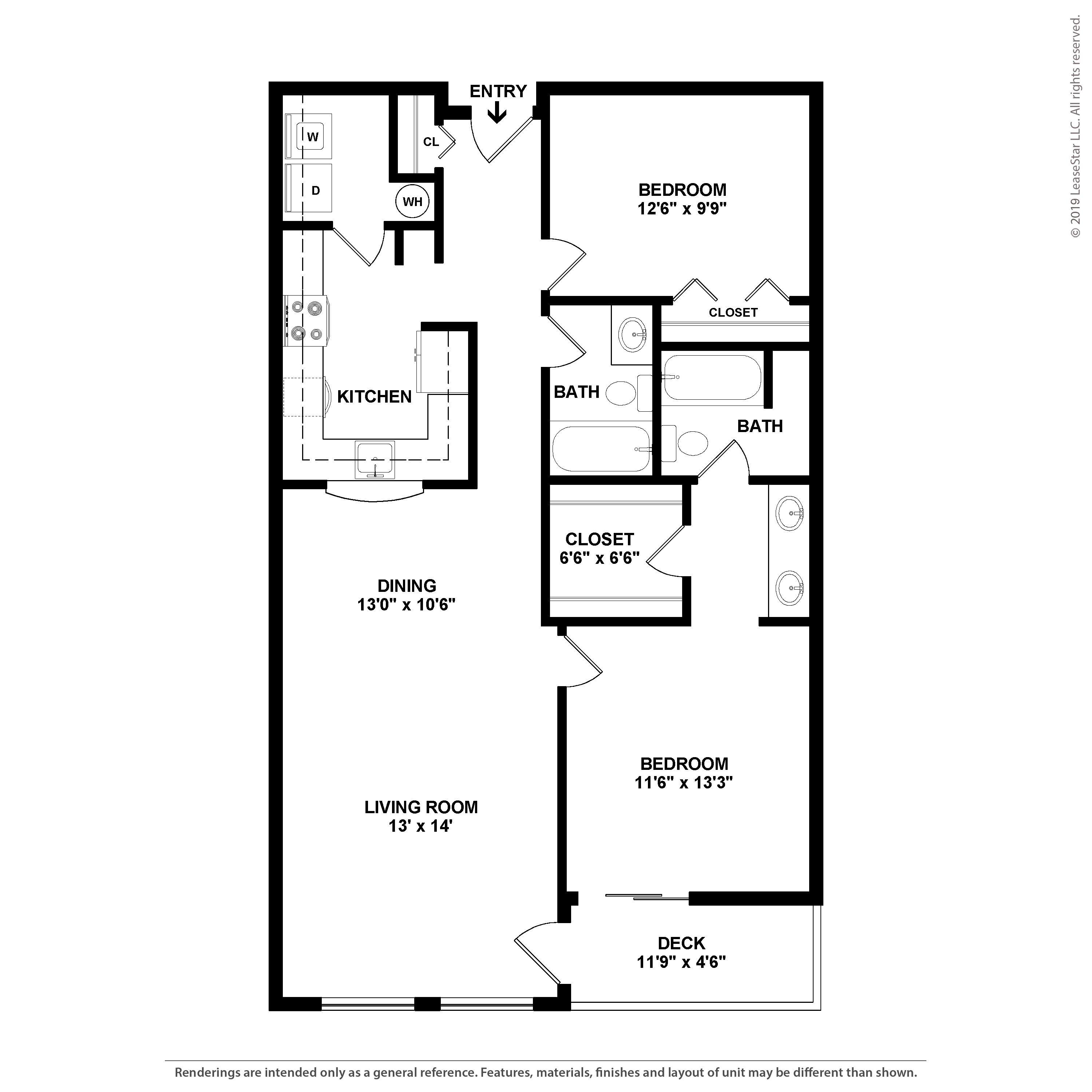 2 Bed/2 Bath-Coast