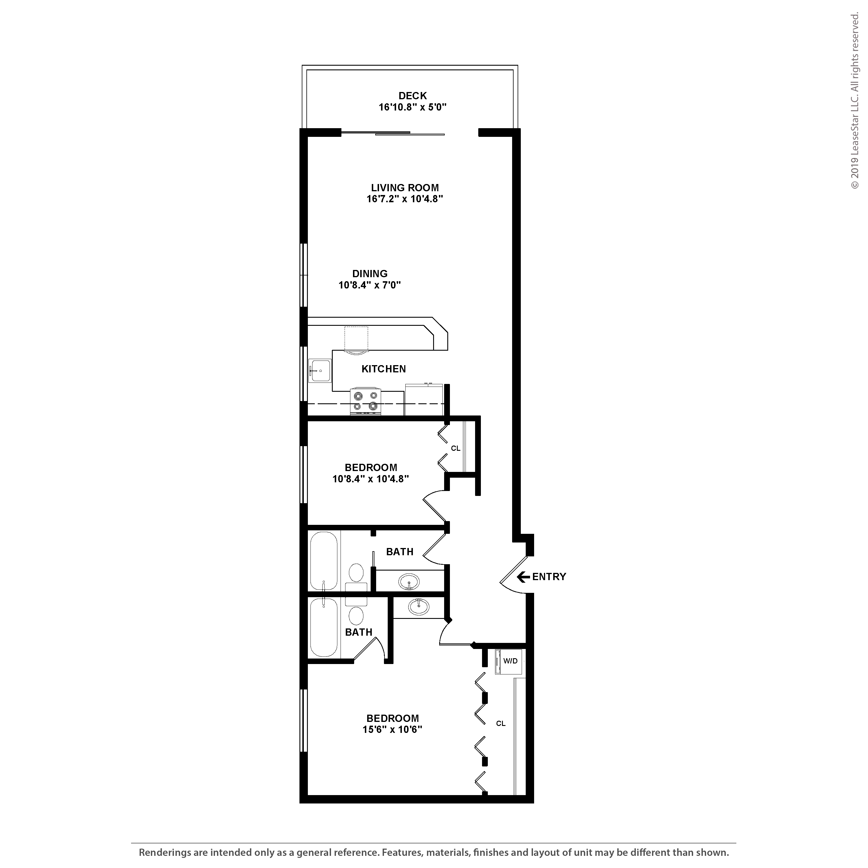 2 Bed/2 Bath-Crest
