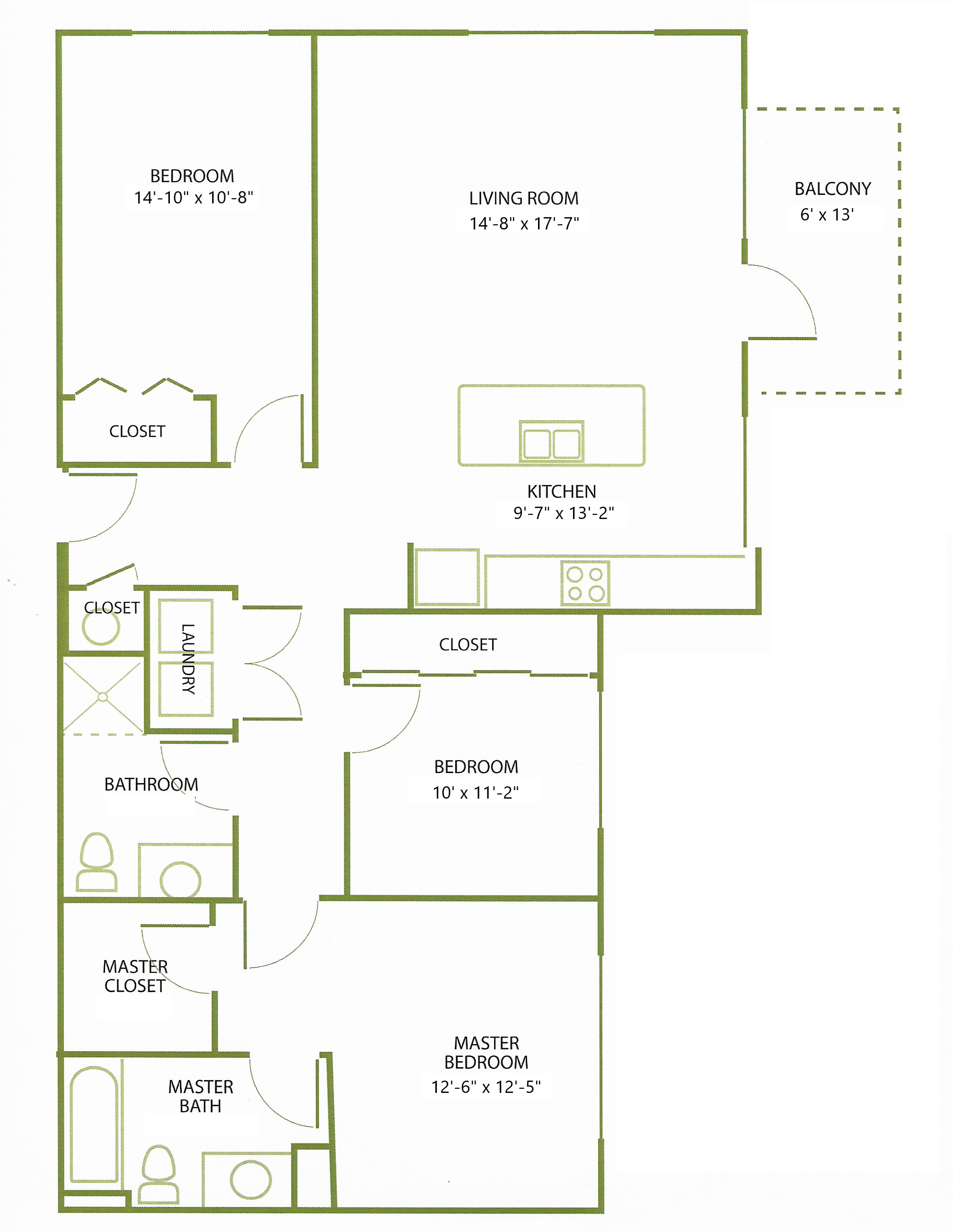 3 Bed/2 Bath-D1
