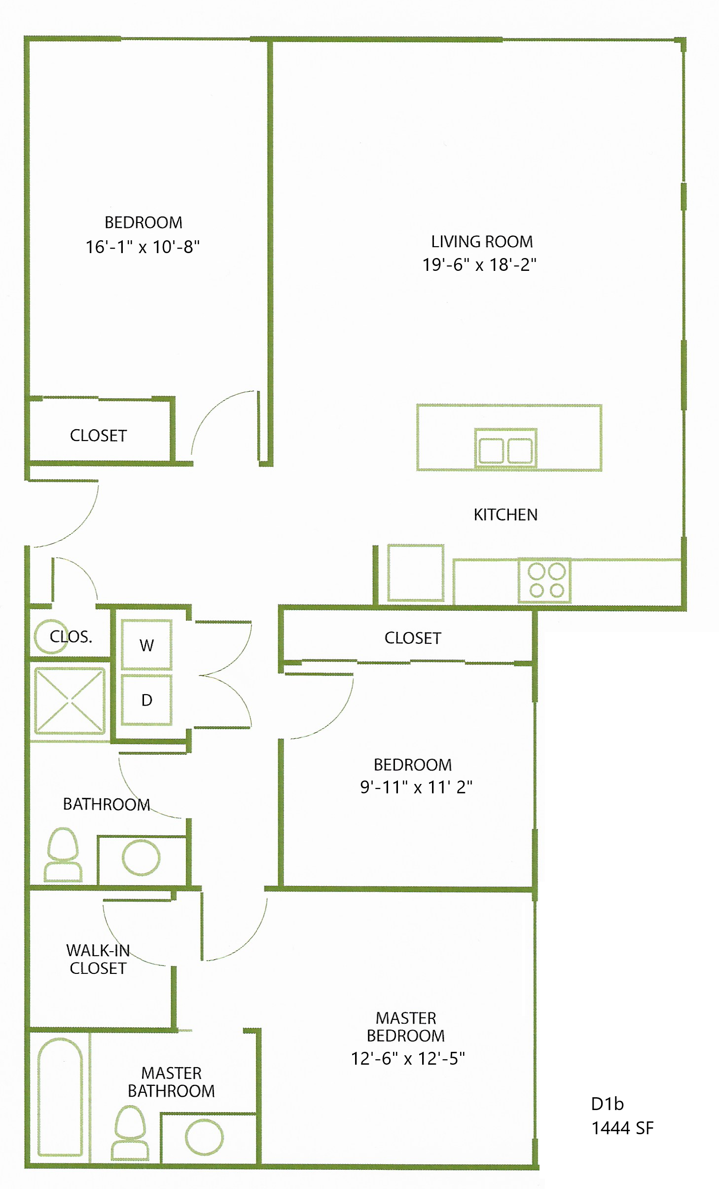 3 Bed/2 Bath-D1B