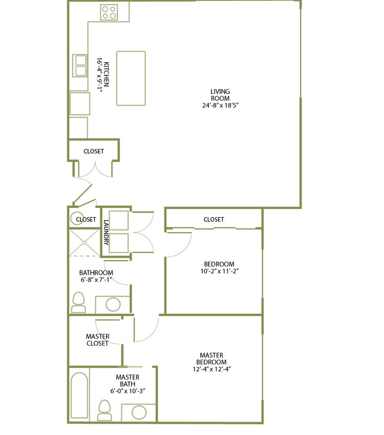 2 Bed/2 Bath-C-6