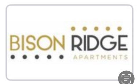 A logo for Bison Ridge Apartments is displayed.