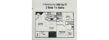 2 Bedrooms, 1.5 Bathrooms