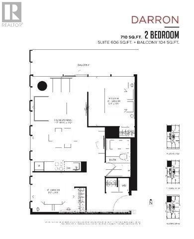 A floor plan for a 2 bedroom apartment is displayed.