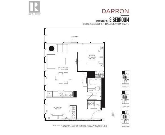 A floor plan for a 2 bedroom apartment is displayed.