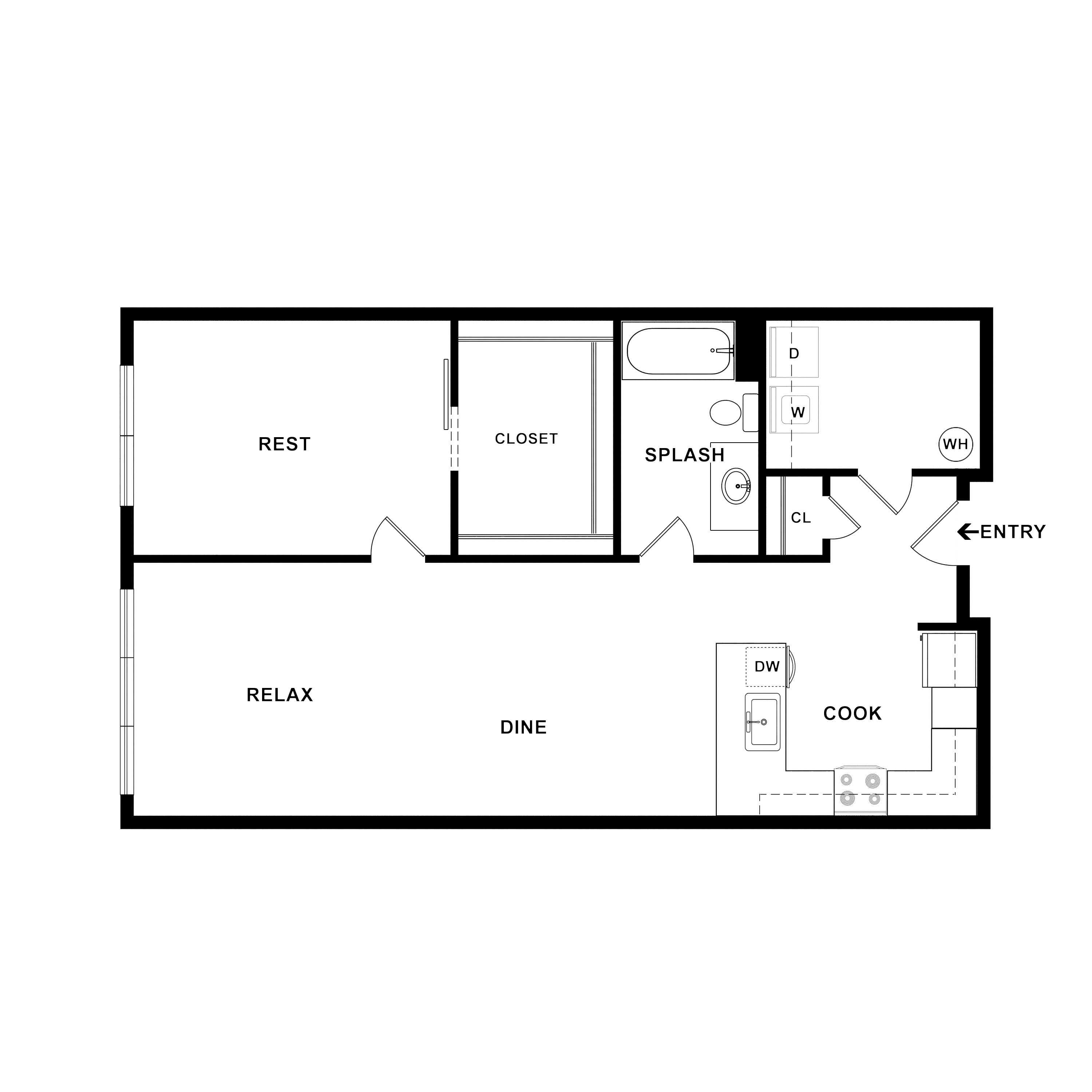 1 Bed/1 Bath-Alloy