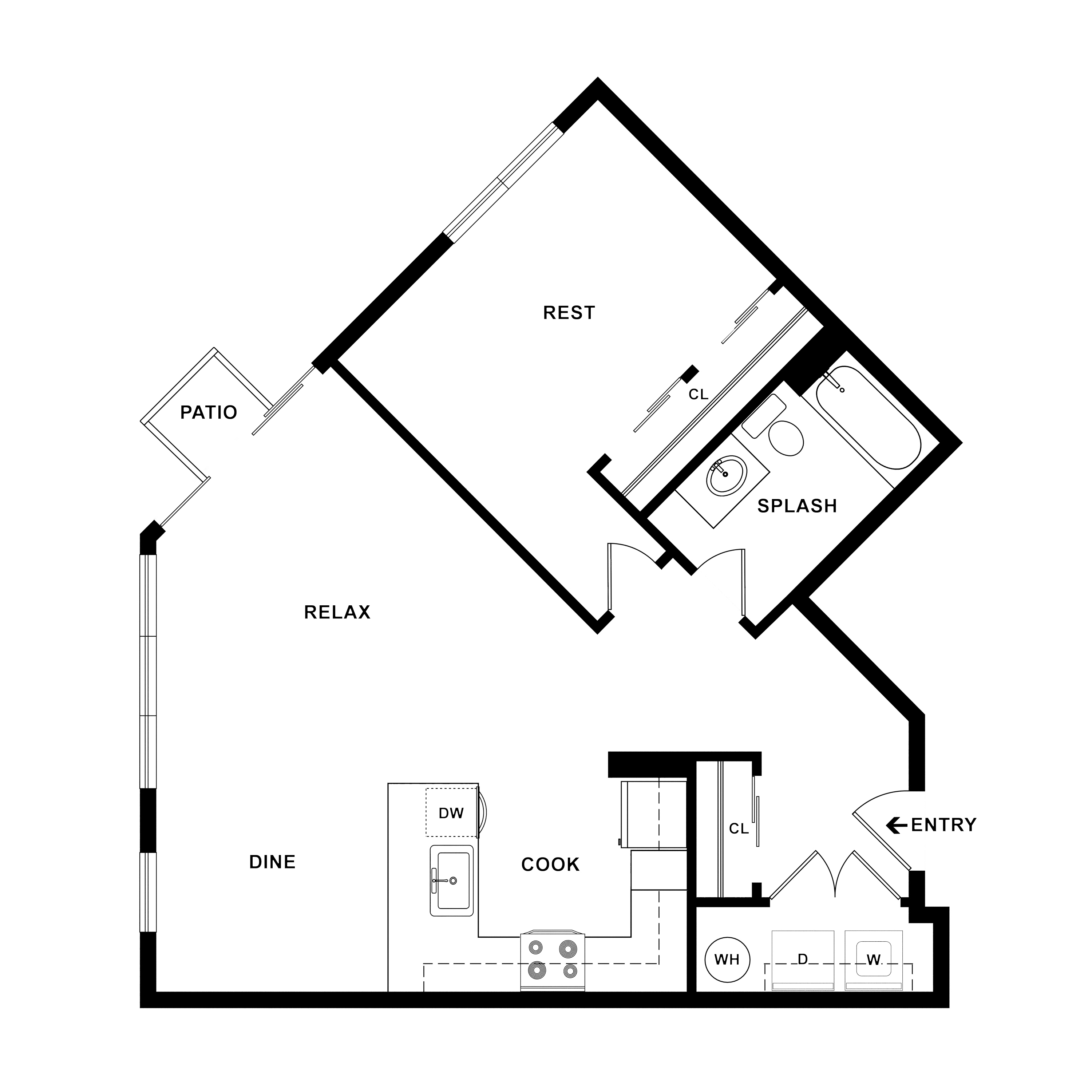 1 Bed/1 Bath-Axle