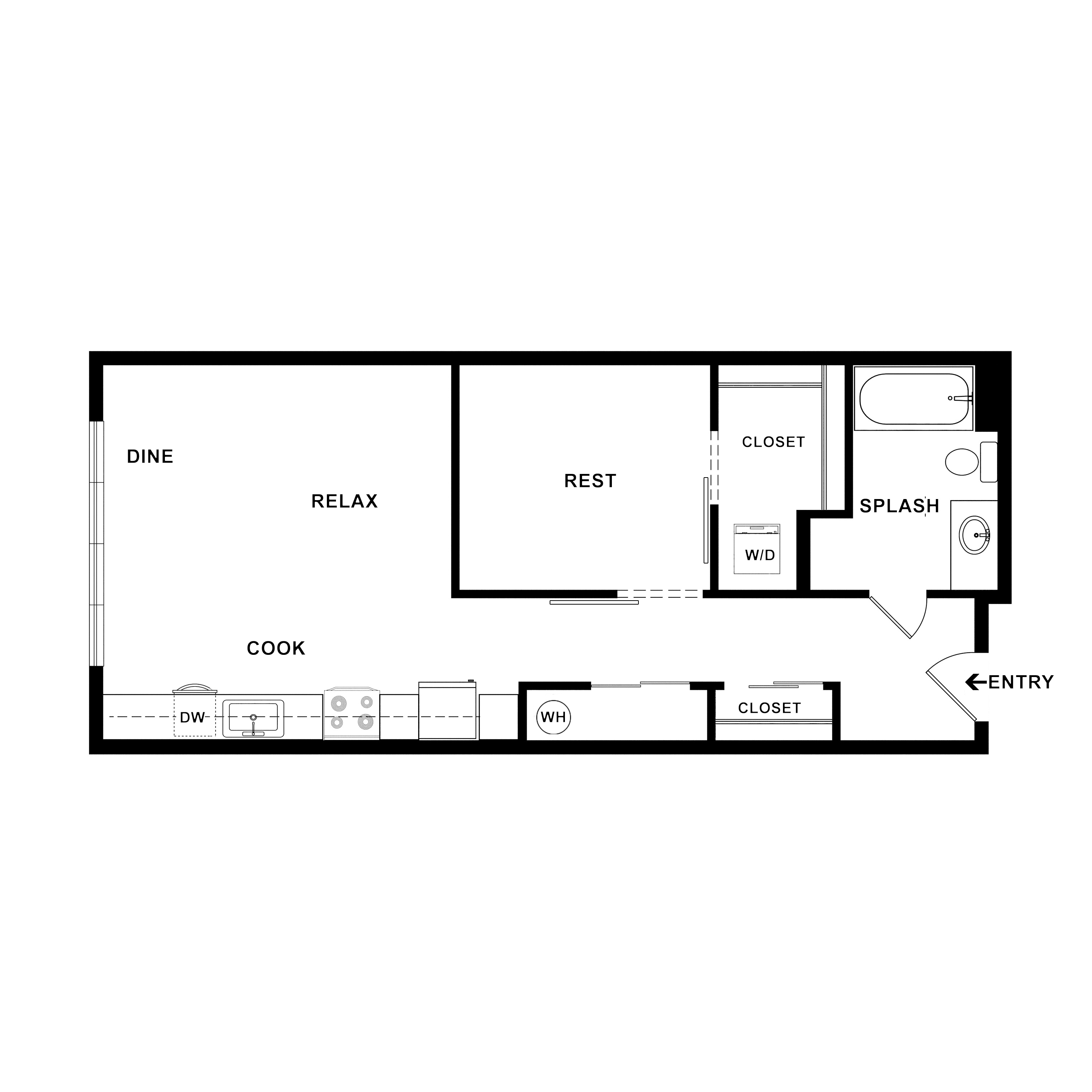 1 Bed/1 Bath-Handwheel