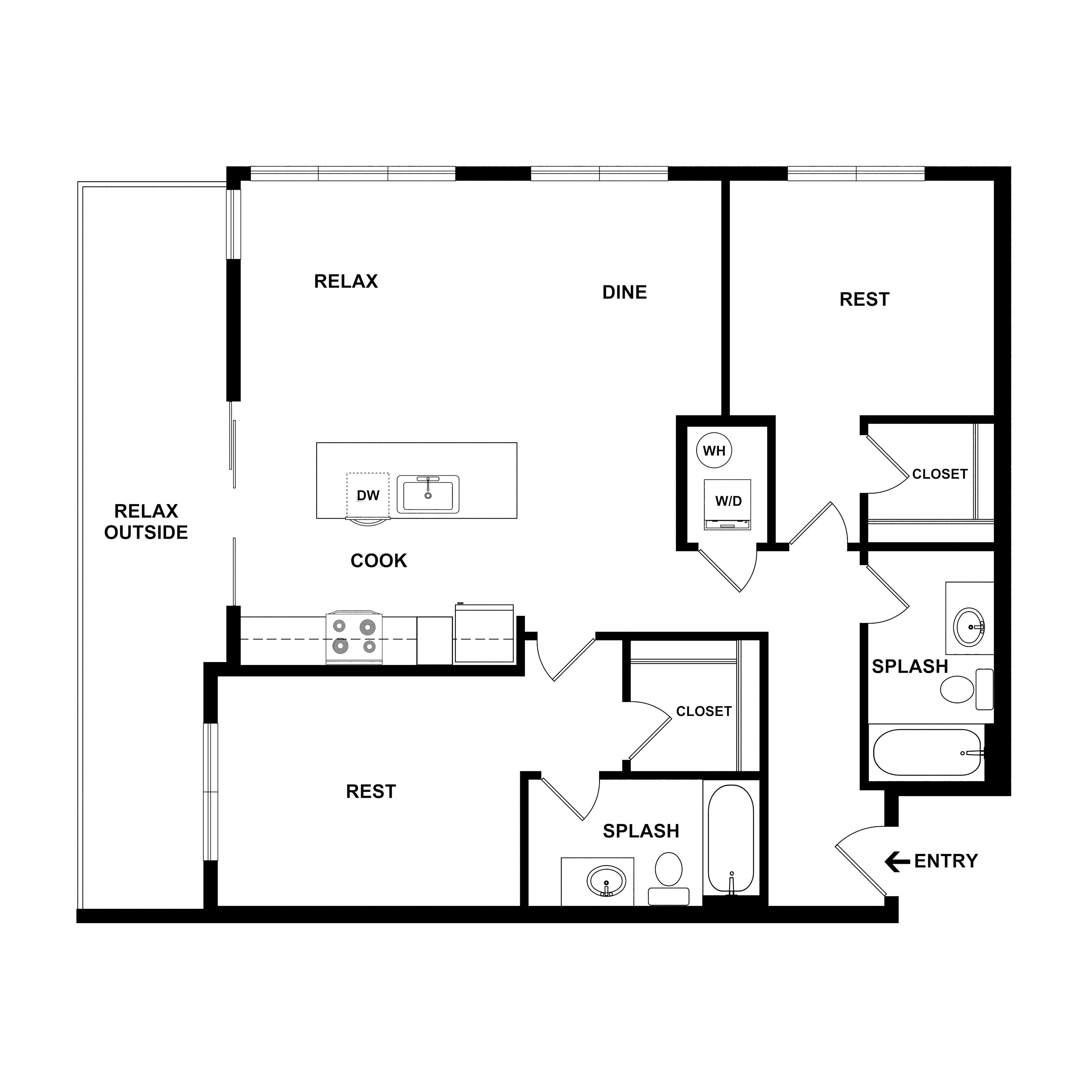 2 Bed/2 Bath-Railyard