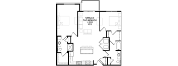 2 Bedrooms, 2 Bathrooms