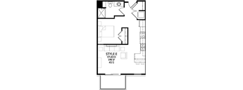 Studio, 1 Bathroom