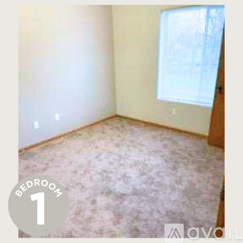 Bedroom 1 is empty and waiting to be decorated.