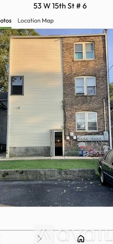 A building at 53 W 15th St #6 is shown in two images.