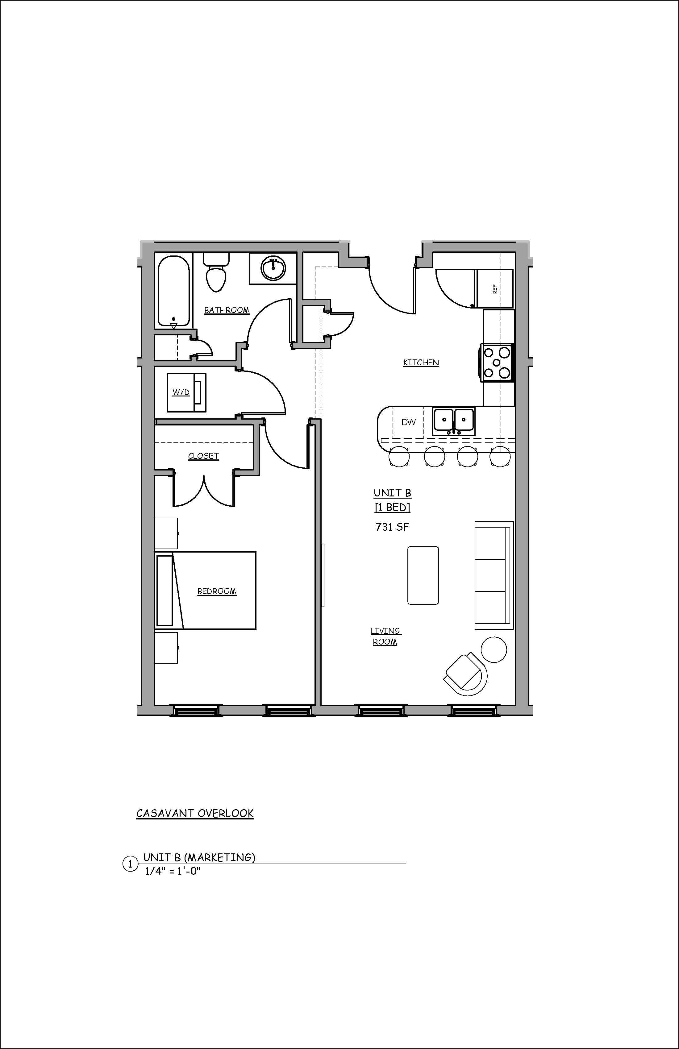 Casavant - 1 Bedroom (B)