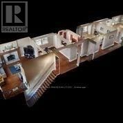 A 3D rendered image of a house layout.