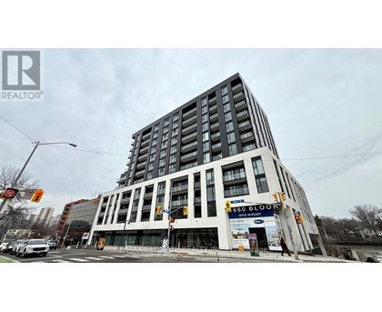 A tall building with a sign that says 1660 Bloor.