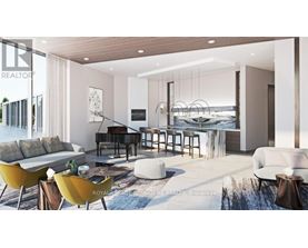 A living room with a piano and a view of the water.
