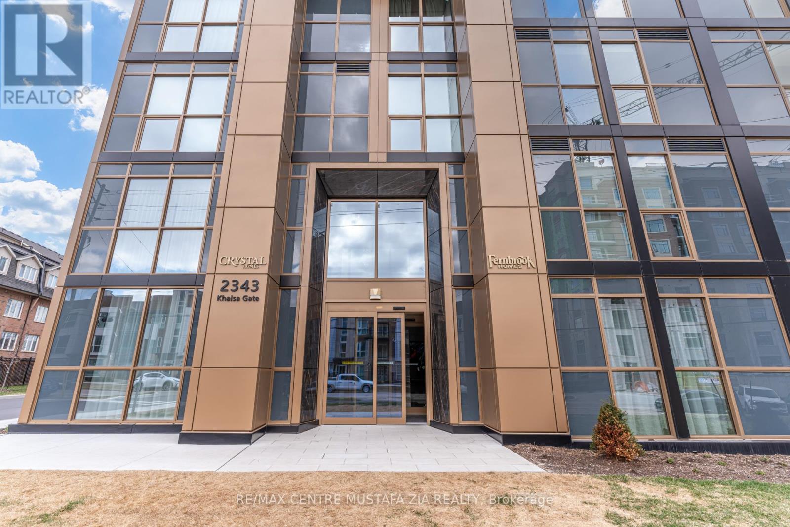 The front of a building with the number 2343 on it.