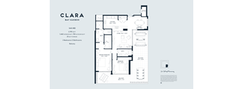 2.1 2 Bedrooms, 2 Bathrooms