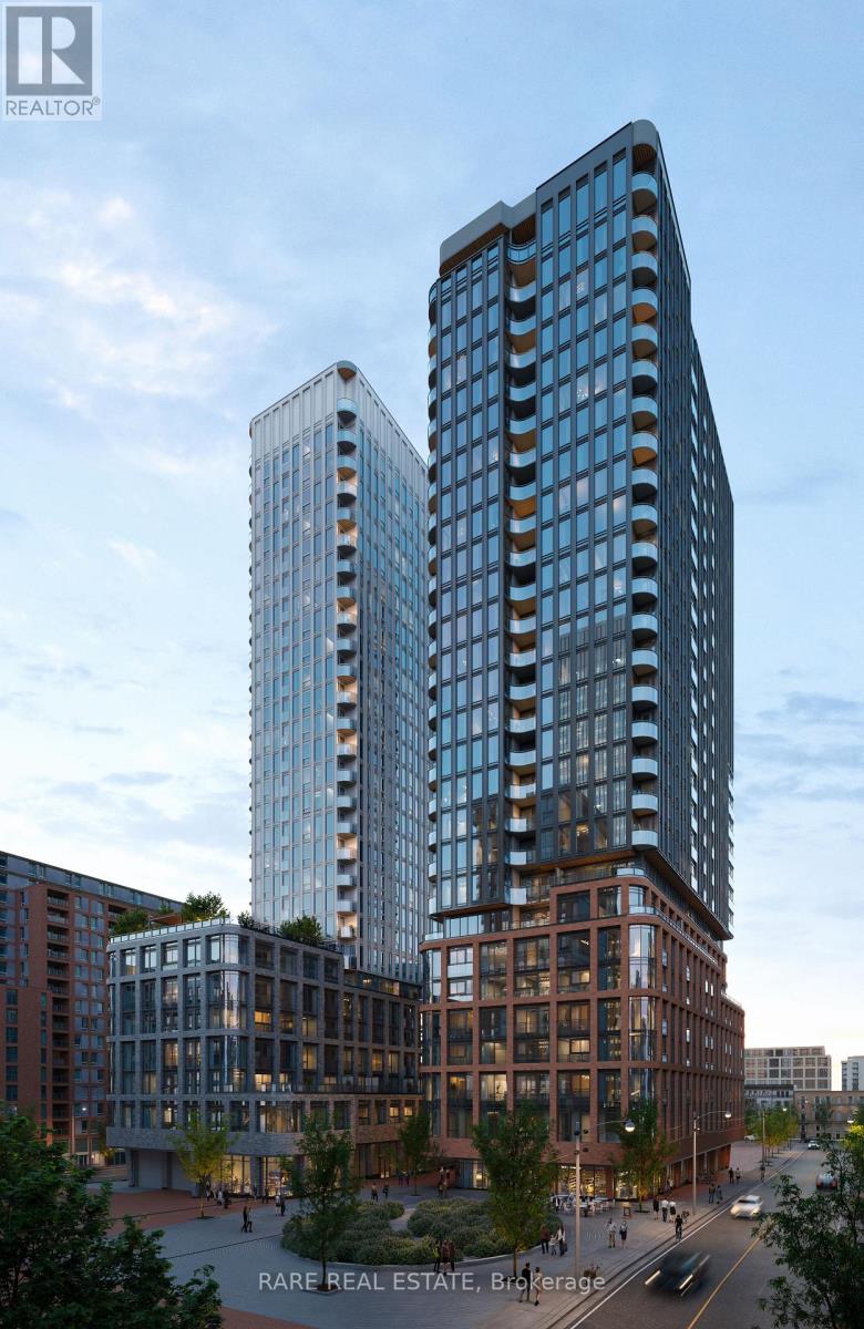 Two modern high-rise buildings are shown in the image.